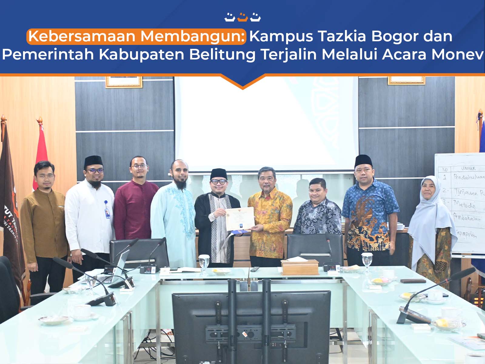 Kebersamaan Membangun: Kampus Tazkia Bogor dan Pemerintah Kabupaten Belitung Terjalin Melalui Acara Monev